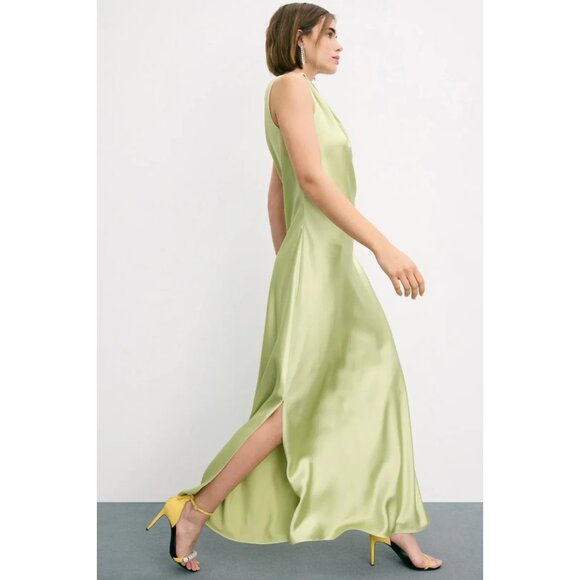 Tanya Taylor Green Stassi Dress Size 4  **FLAW** Read & See Photos - Picture 2 of 12